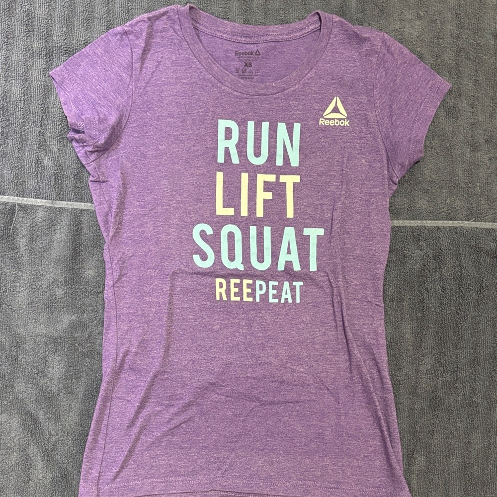 Reebok Purple Short Sleeve Tee